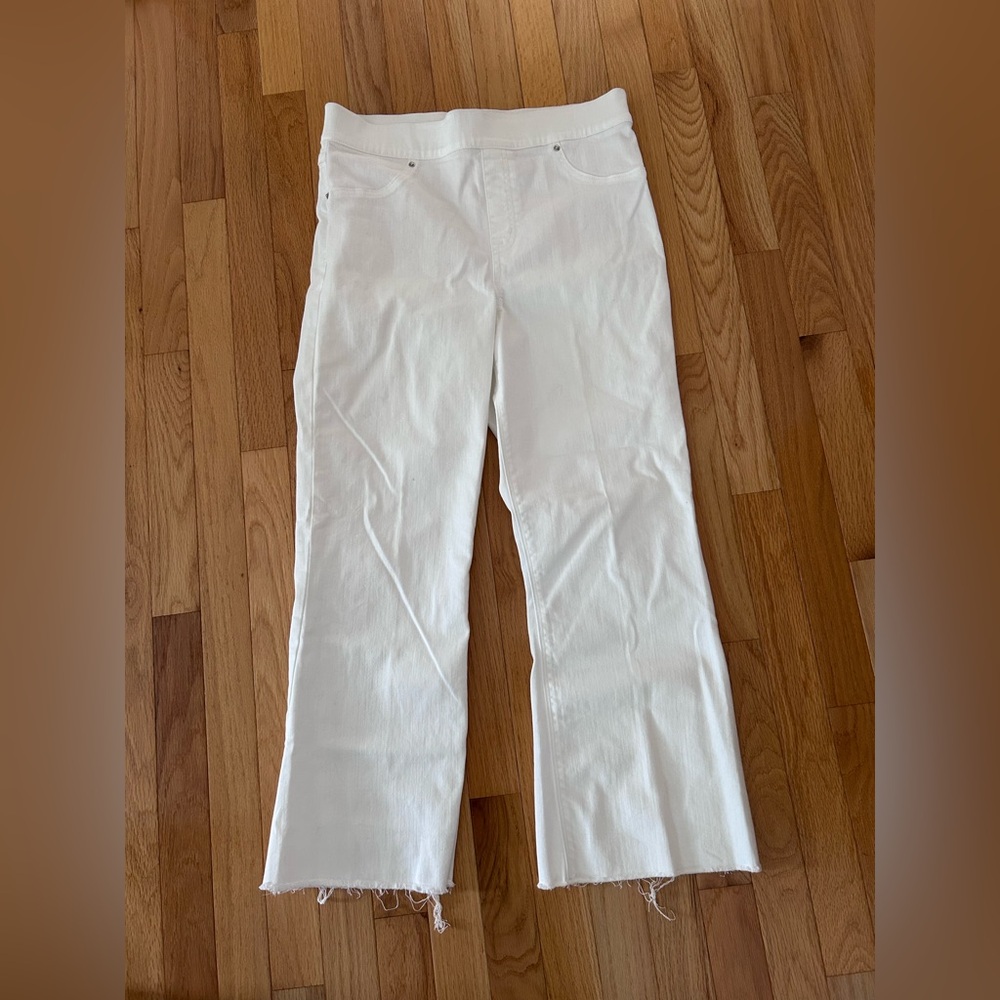 SPANX Women's Cream Flare Jeans